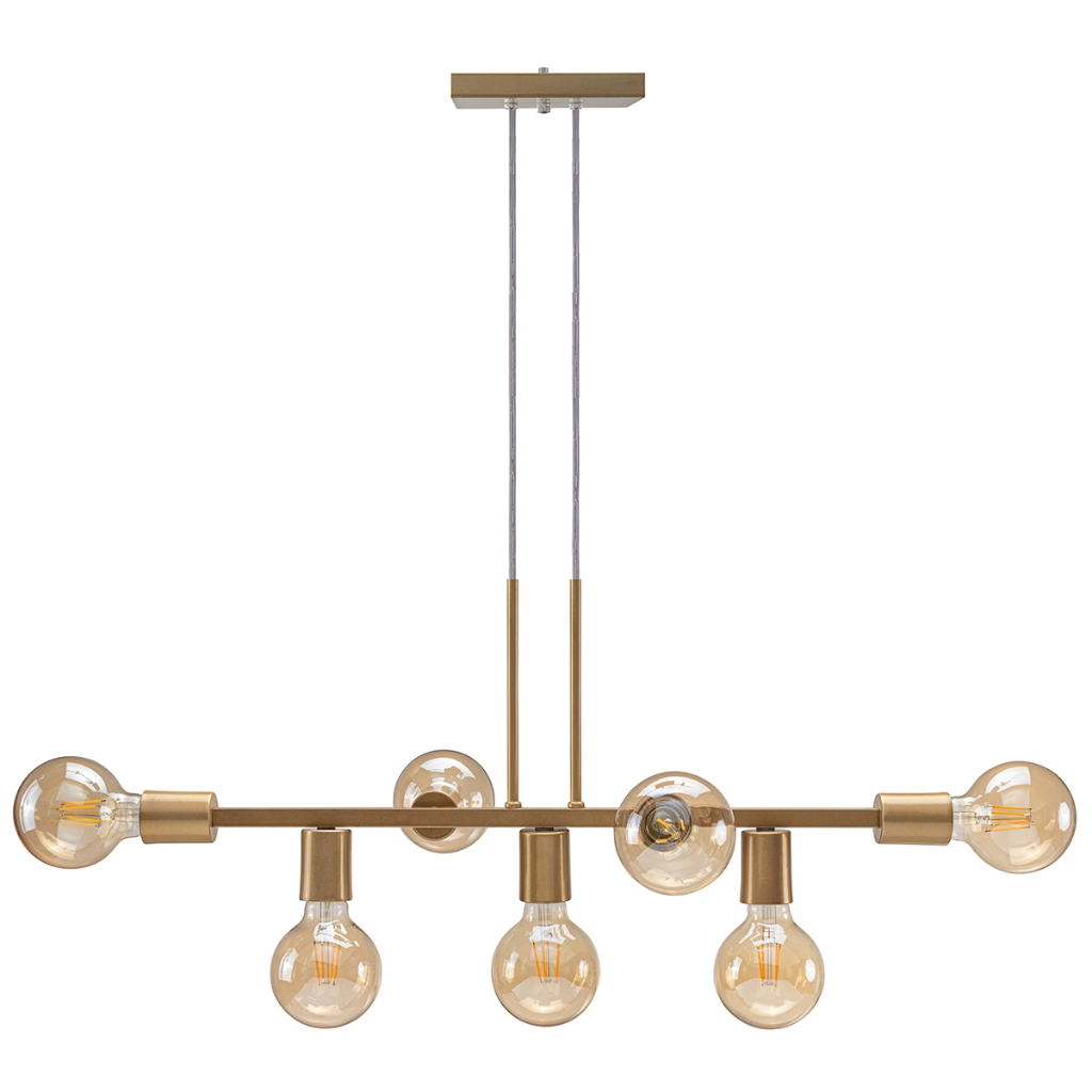 Luminária de teto Pendente Rubis para 7 Lâmpadas 68cm moderno industrial (Estilo Jabuticaba)