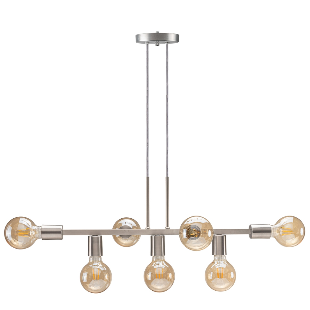 Luminária de teto Pendente Rubis para 7 Lâmpadas 68cm moderno industrial (Estilo Jabuticaba)