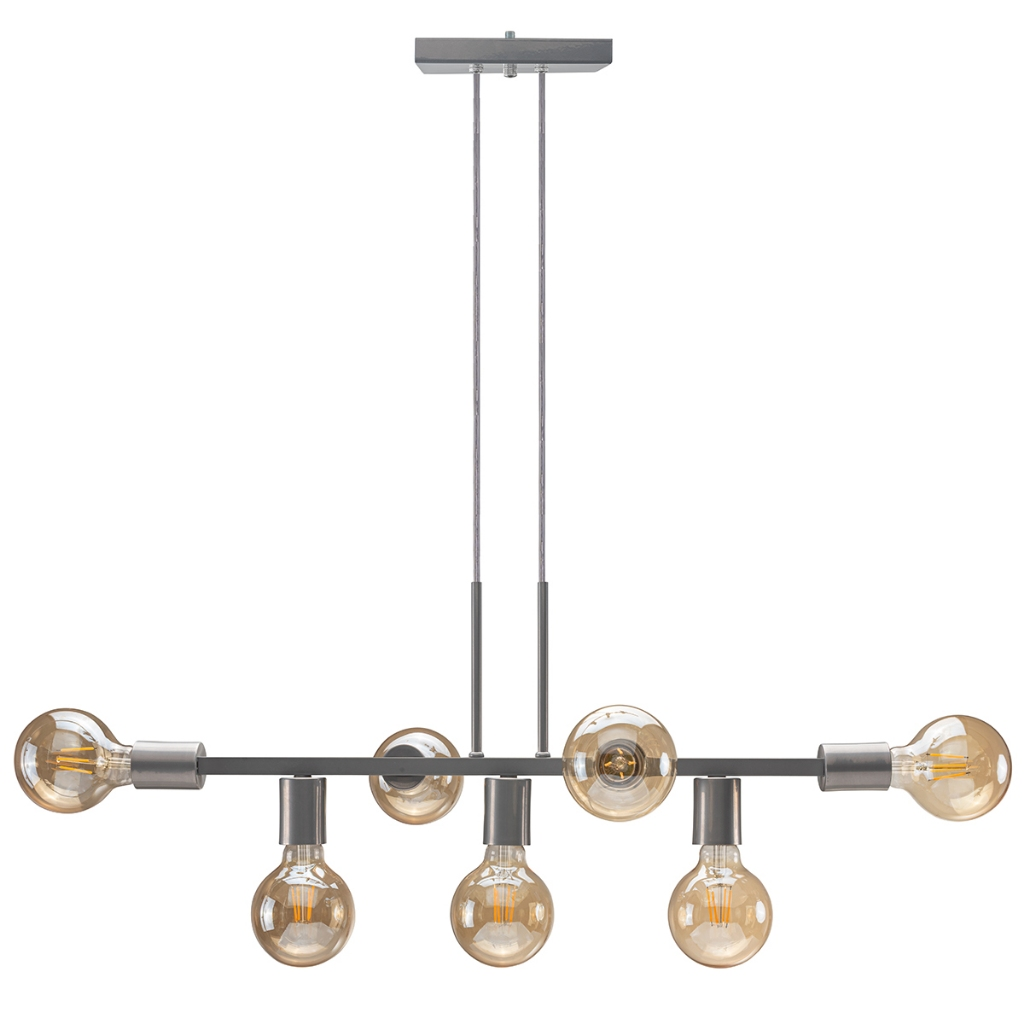 Luminária de teto Pendente Rubis para 7 Lâmpadas 68cm moderno industrial (Estilo Jabuticaba)