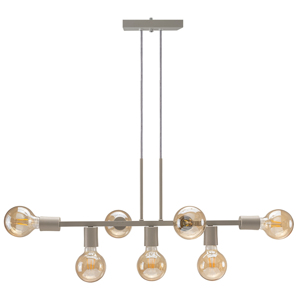 Luminária de teto Pendente Rubis para 7 Lâmpadas 68cm moderno industrial (Estilo Jabuticaba)