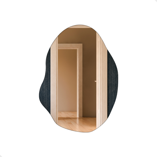 Espelho Pinterest Retrô Lapidado Orgânico 55x75cm de Parede Minimalista Banheiro Hall Entrada Lavabo