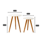 Kit Mesa Lateral Redonda de Canto de Sofá Para Sala Decoração