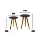 Kit Mesa Lateral Redonda de Canto de Sofá Para Sala Decoração