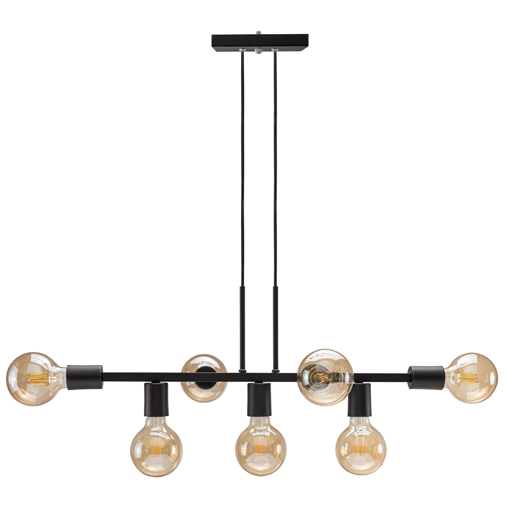 Luminária de teto Pendente Rubis para 7 Lâmpadas 68cm moderno industrial (Estilo Jabuticaba)