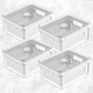 Kit Linea Crystal 4x – Organizadores de Geladeira 2,2L com Cestos